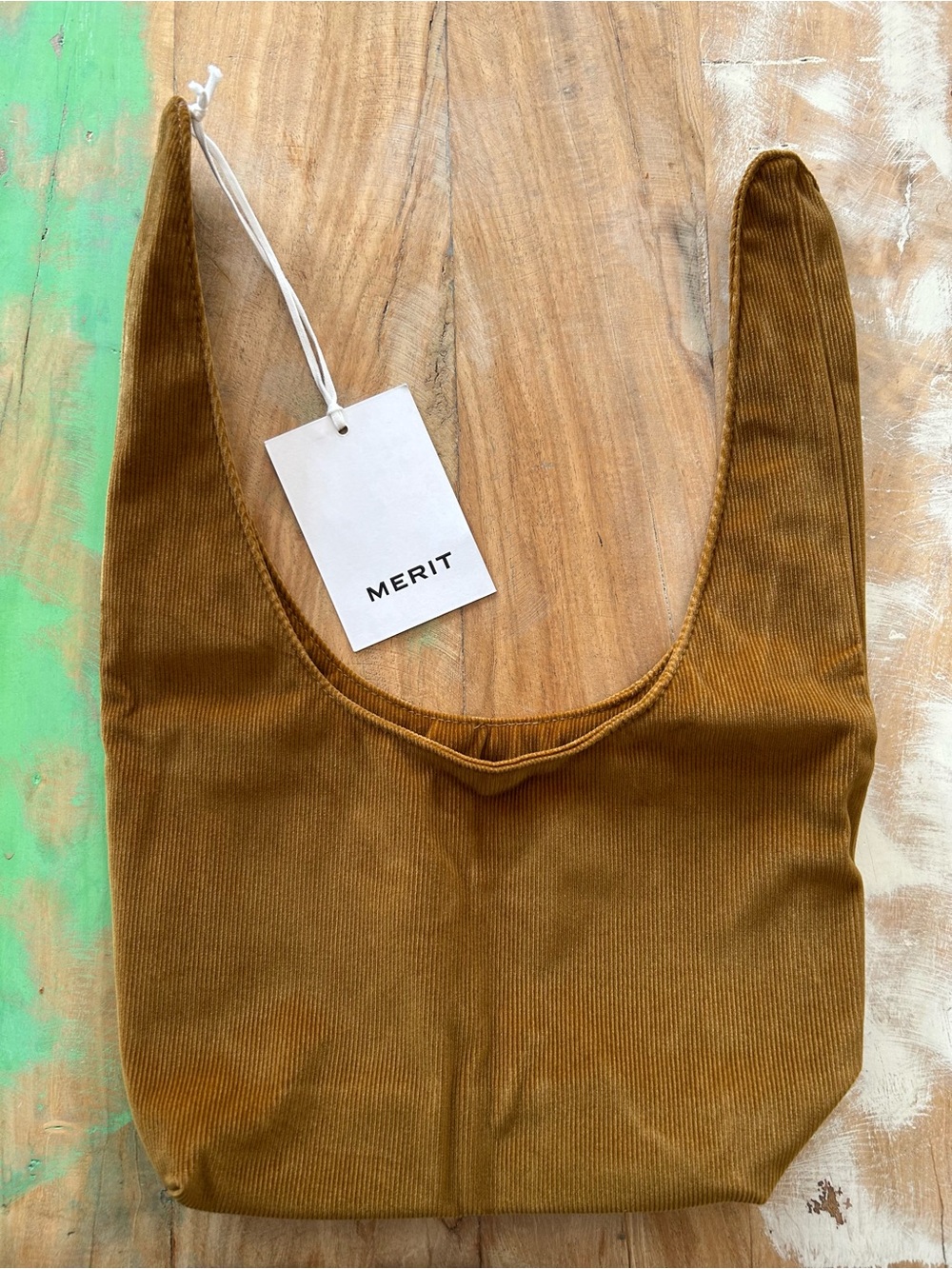 MERIT Ribbed Bag in Mustard
